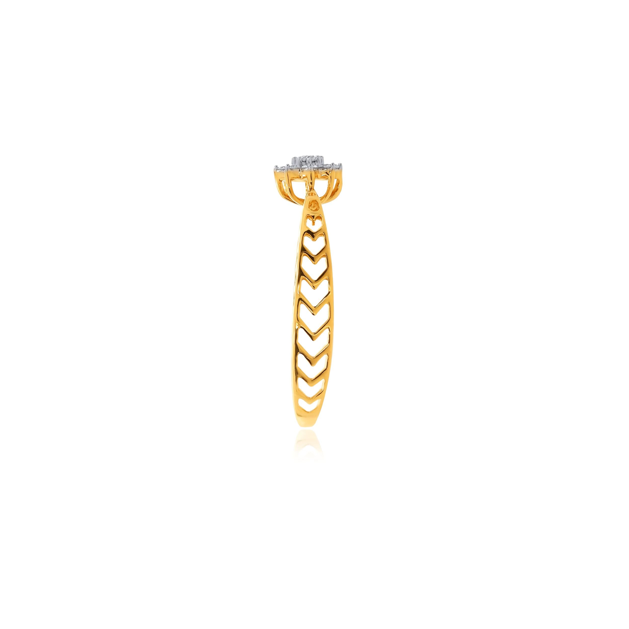 Bloom Diamond Sparkle: 0.11 Carat Elegant Ring for Every Occasion