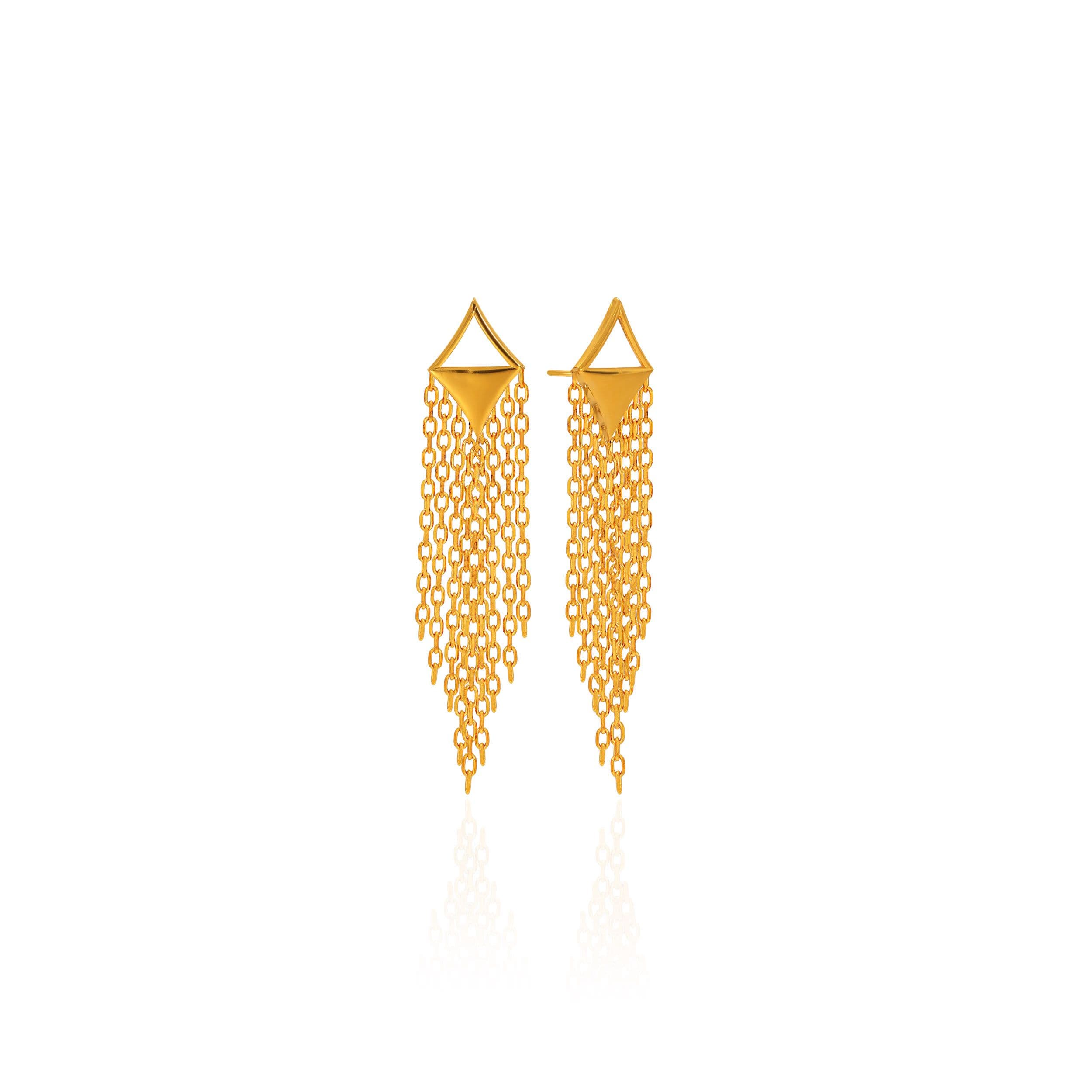 Elegant 18K Gold Dangle Earrings for Every Occasion-senco