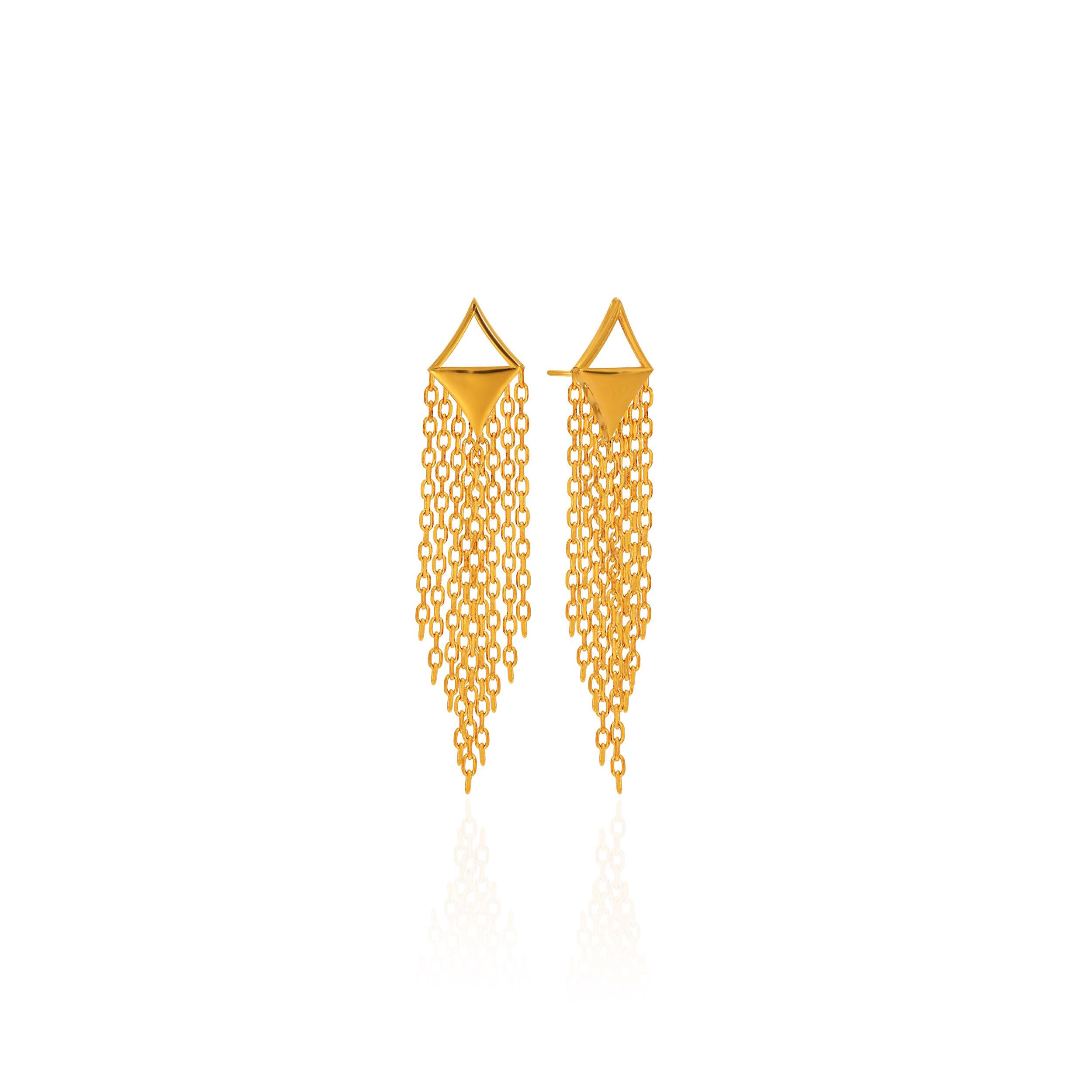 Elegant 18K Gold Dangle Earrings for Every Occasion-senco
