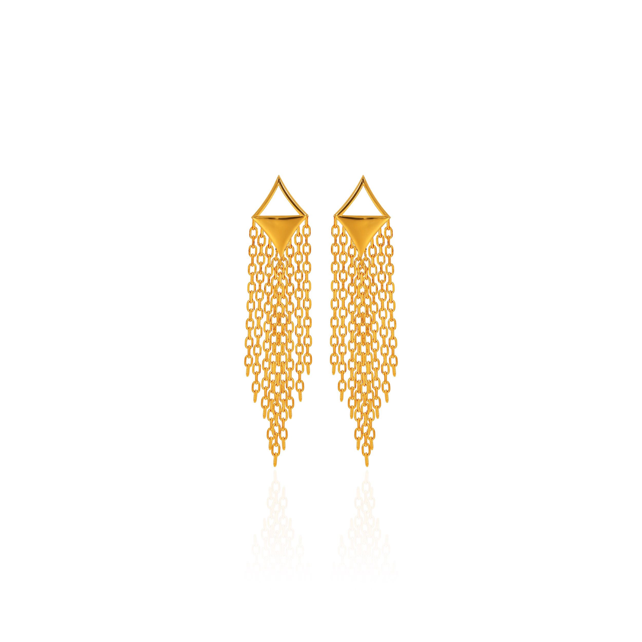 Elegant 18K Gold Dangle Earrings for Every Occasion-senco